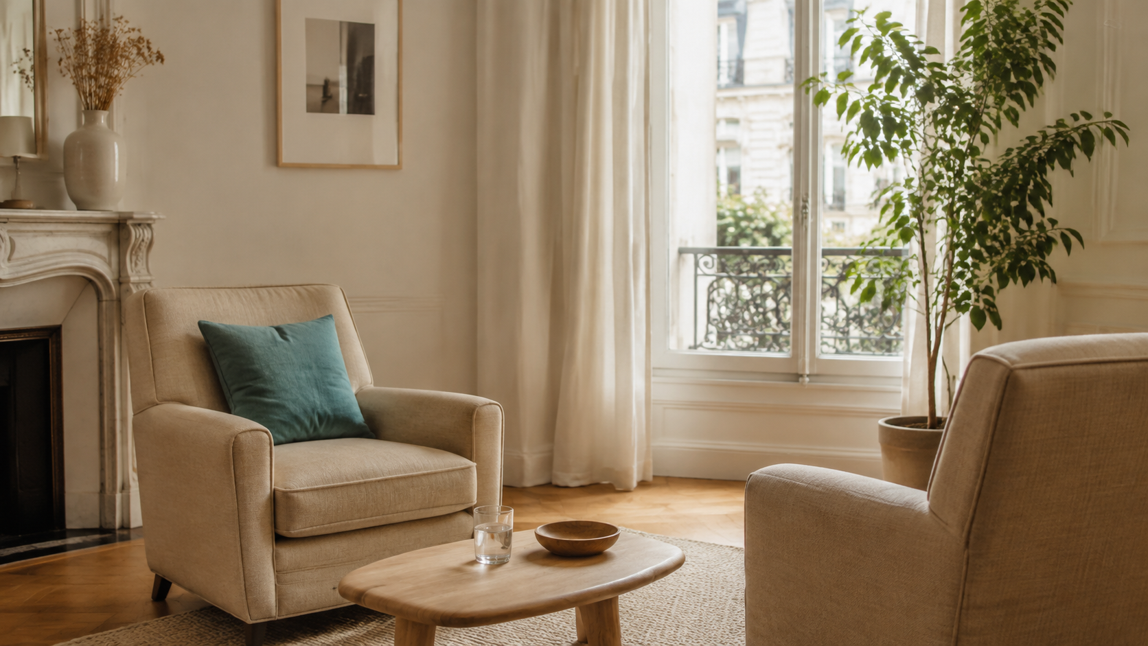 Intérieur chaleureux et lumineux